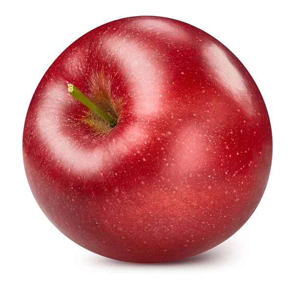 Червоне яблуко ізольоване на білому — стокове фото