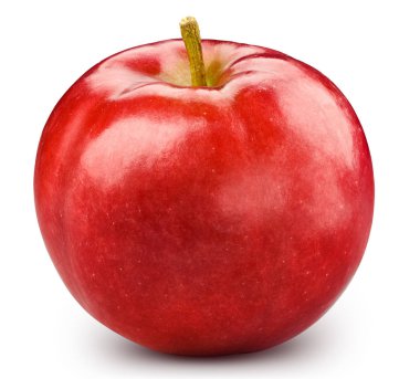 Kırmızı elma beyaz üzerine izole