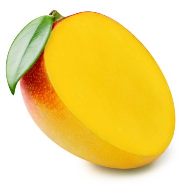 Beyaz kırpma yolu üzerinde izole mango
