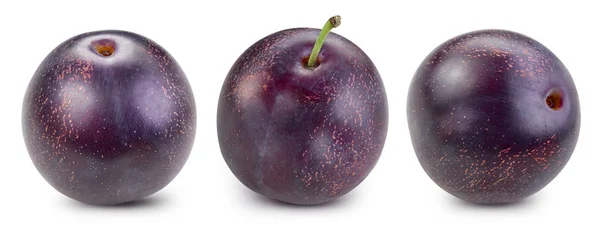 Plum isolated on white clipping path — Stock Photo, Image