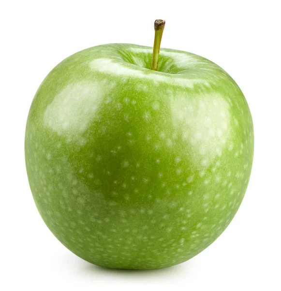 Зеленые яблоки изолированы на белом — стоковое фото
