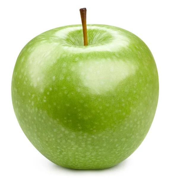 Gröna äpplen isolerade på vitt — Stockfoto