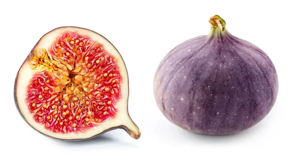 Figs slice geïsoleerd op wit — Stockfoto