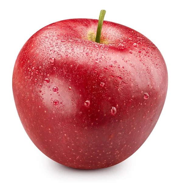 Červené jablko izolované na bílém — Stock fotografie