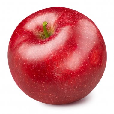 Kırmızı elma beyaz üzerine izole