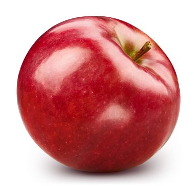 Kırmızı elma beyaz üzerine izole
