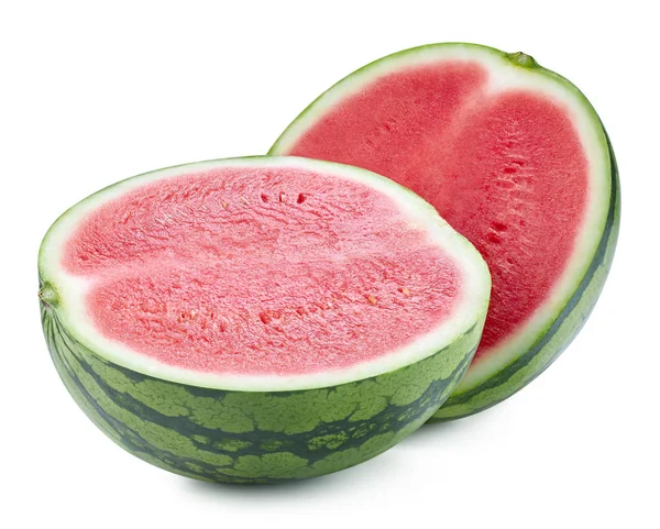 Vattenmelon slice isolerad urklipps bana — Stockfoto