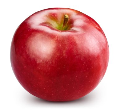 Kırmızı elma beyaz üzerine izole