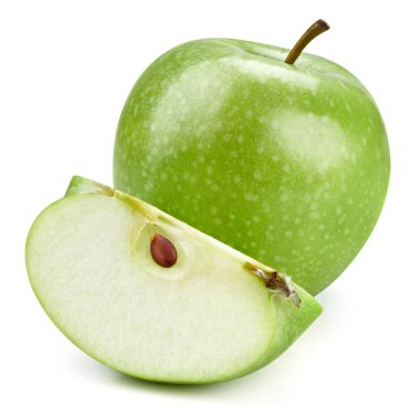 yeşil elmalar beyaz üzerinde izole