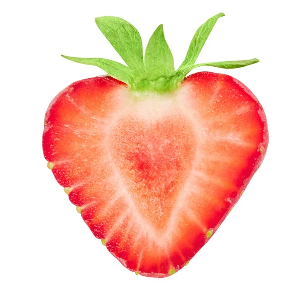 Erdbeer-Kollektion isoliert auf weiß — Stockfoto