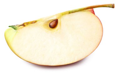 Kırmızı elma beyaz üzerine izole