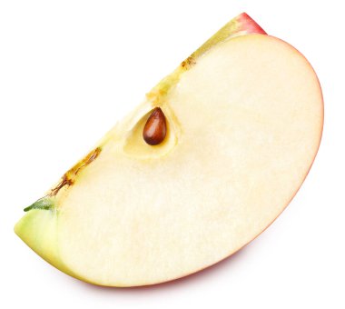 Kırmızı elma beyaz üzerine izole