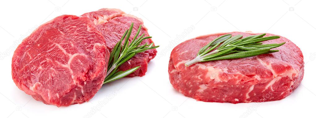 Beef steak isolated on white background