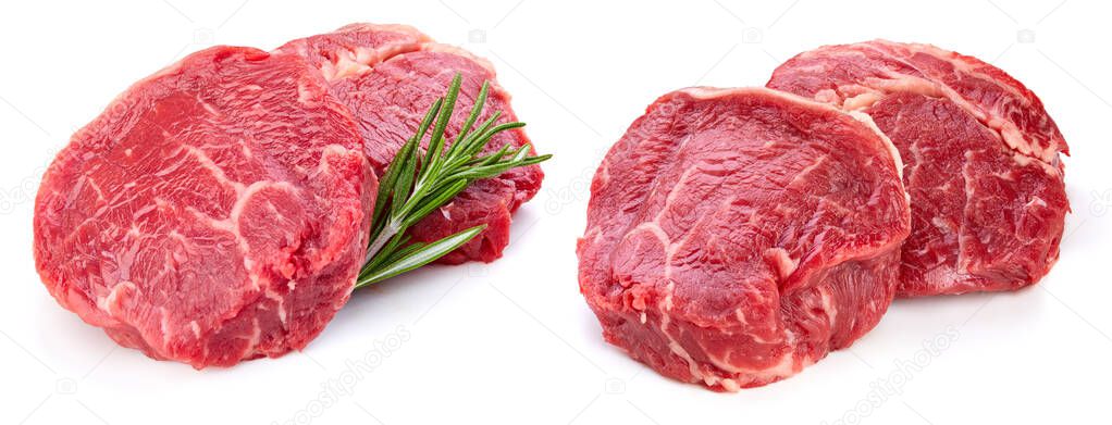 Beef steak isolated on white background