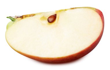 Kırmızı elma beyaz üzerine izole