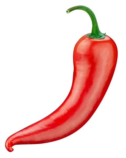 Verse Chili Peper Groente Chili Geïsoleerd Witte Achtergrond Warme Peper — Stockfoto