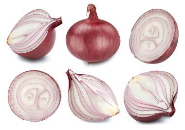 Beyaz üzerine kırmızı soğan. Taze soğan. Soğan toplama yolu. Tam alan derinliği