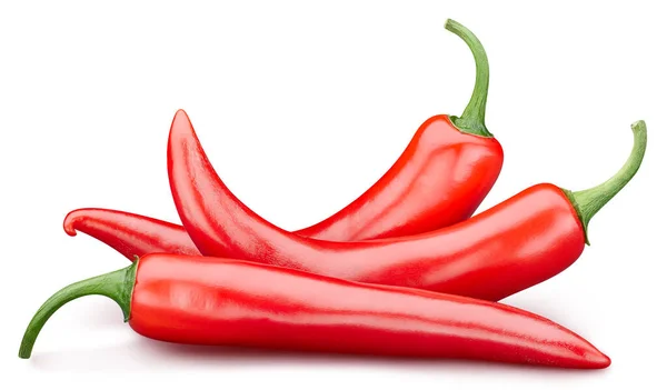 Gorąca papryka chili na białym izolowanym — Zdjęcie stockowe