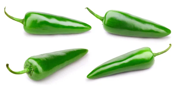 Green chili isolated on white background — Stock Photo, Image