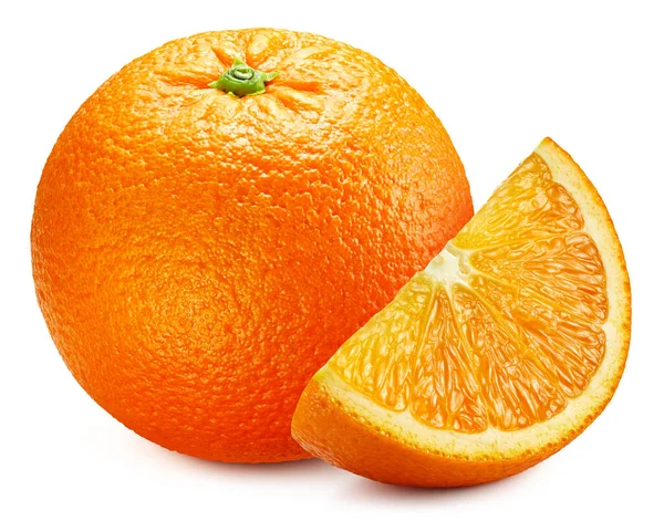 Oranje Oranje Volledige Macro Schiet Voedselingrediënt Wit Geïsoleerd Knippad Oranje — Stockfoto