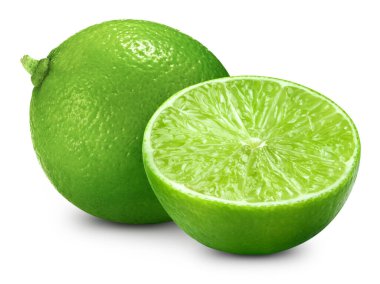 beyaz arkaplanda izole kireç