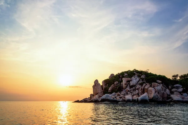 Güzel Doğa Tao Adası Surat Thani Tayland Deniz Günbatımı Sırasında — Stok fotoğraf