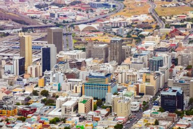 Cape Town, Güney Afrika, Cape Town şehir suların çekildiği kıyı görünümünü 07 Aralık 2011, yüksek
