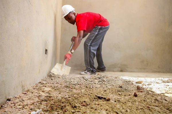 Soweto África Sul Setembro 2011 Diverse Community Members Building Low — Fotografia de Stock