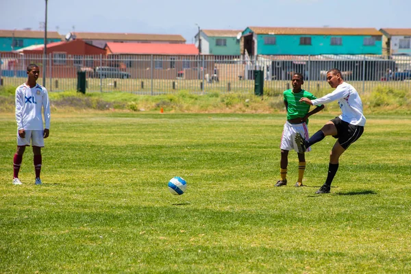 Prosince 2011 Kapské Město Jižní Afrika Děti Hrají Fotbal Fotbal — Stock fotografie