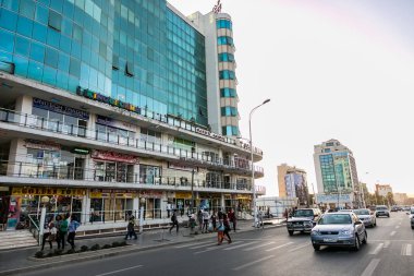 Addis Ababa, Etiyopya, 30 Ocak 2014, Modern bina şehir Addis Ababa, gelişmekte olan ülke alışveriş merkezi