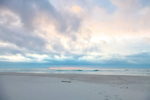 Drammatico Cielo Tramonto Sulla Spiaggia Noordhoek Città Del Capo Sud — Foto Stock