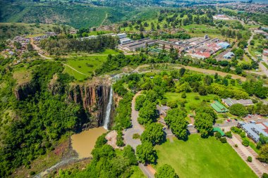 Howick, Güney Afrika, 19 Ekim 2012, havadan görünümü Howick Falls Kwazulu-Natal Güney Afrika