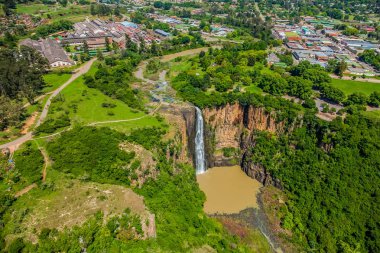 Howick, Güney Afrika, 19 Ekim 2012, havadan görünümü Howick Falls Kwazulu-Natal Güney Afrika