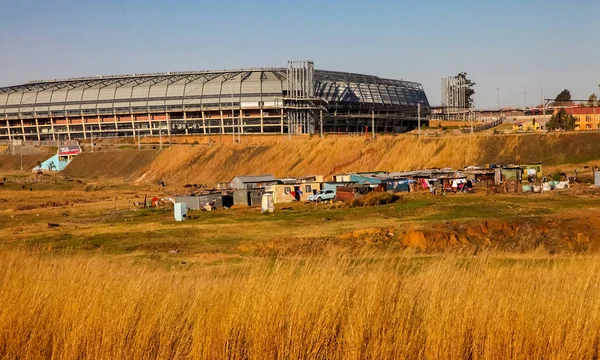 Johannesburg Afrique Sud Septembre 2011 Logements Informels Étain Devant Stade — Photo