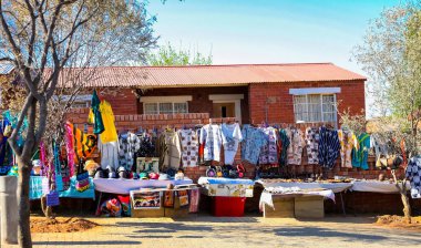 Satış dışında Nelson Mandela'nın ev Vilakazi Street Soweto Johannesburg, Güney Afrika, 11 Eylül 2011, Afrika Curios