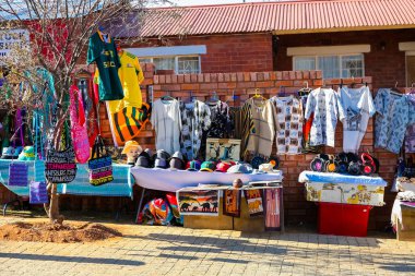 Satış dışında Nelson Mandela'nın ev Vilakazi Street Soweto Johannesburg, Güney Afrika, 11 Eylül 2011, Afrika Curios