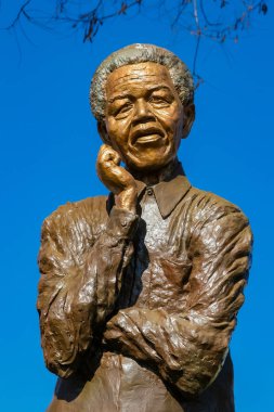Soweto Johannesburg, Güney Afrika, Temmuz 12, 2009, Nelson Mandela heykeli