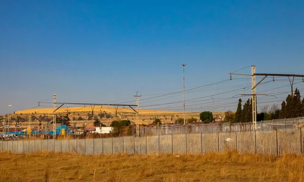 Johannesburg Zuid Afrika September 2011 Openbare Commuter Manier Spoorlijn Soweto — Stockfoto