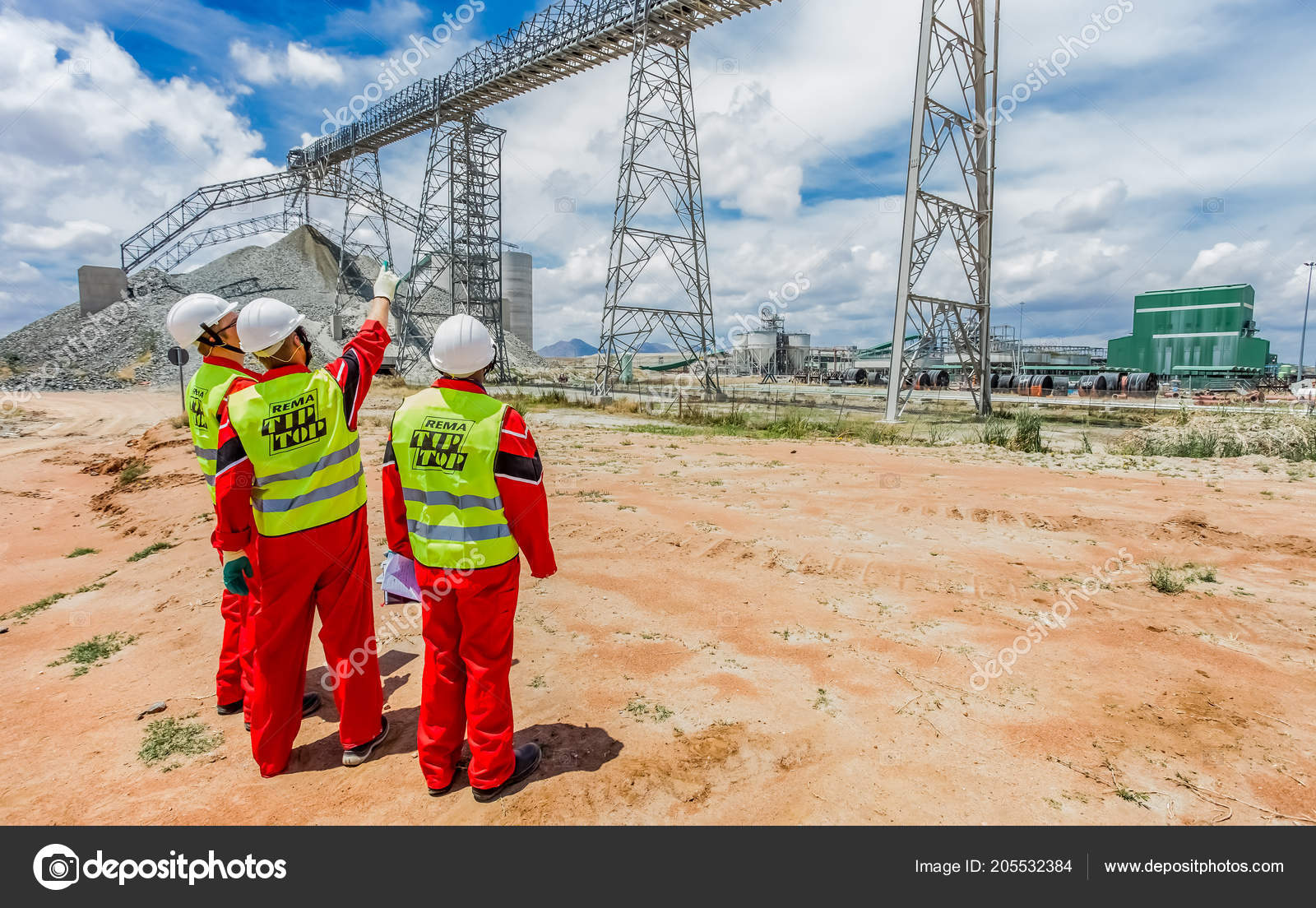 Rustenburg South Africa October 2012 Conveyor Belt Transporting