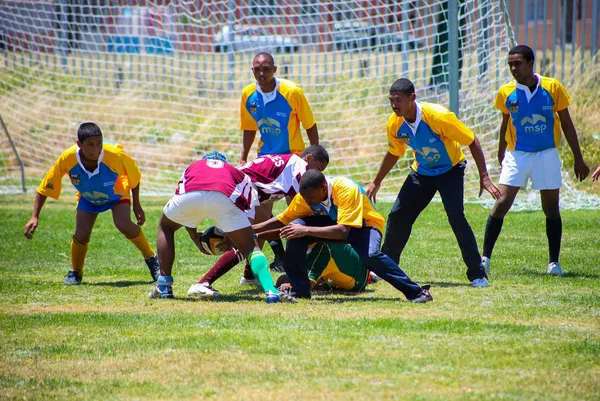 Ciudad Del Cabo Sudáfrica Diciembre 2011 Niños Diversos Jugando Rugby — Foto de Stock