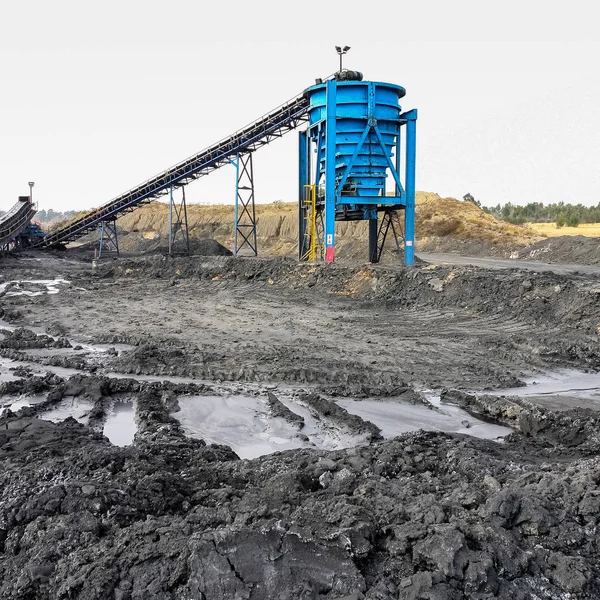 Industrieanlagen Zum Waschen Und Verarbeiten Von Kohle Nach Dem Abbau — Stockfoto