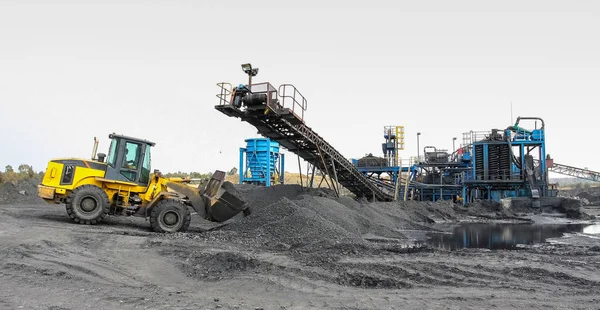 Průmyslové Zařízení Pro Praní Zpracování Uhlí Poté Těží — Stock fotografie