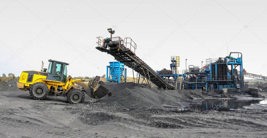 Industrial equipment used for washing and processing coal after it is mined