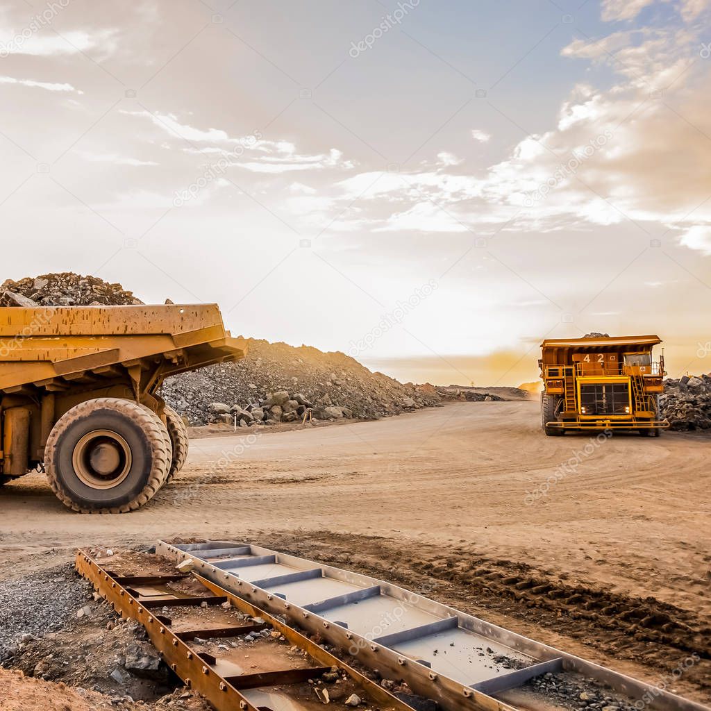 Platinum Palladium Mining and processing, Dump Truck for transporting rocks