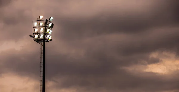 Světlé Sportovní Stadion Světla Oblačno Večer Johannesburg Jižní Afrika — Stock fotografie