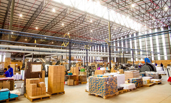 Johannesburg, South Africa - March 23 2011: Inside a Printing and Packaging Factory Facility