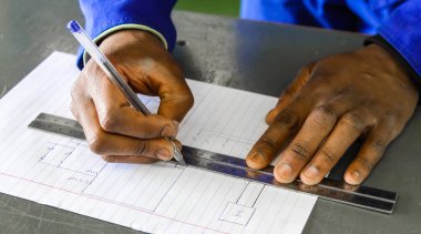 Johannesburg, Güney Afrika - 8 Mayıs 2012: Eğitim Merkezi Afrika mesleki beceriler