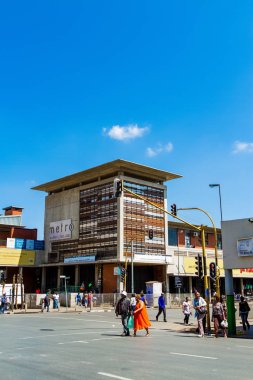 Johannesburg, Güney Afrika - 17 Ekim 2012: binaları ve sokakları Johannesburg