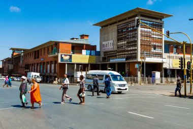 Johannesburg, Güney Afrika - 17 Ekim 2012: binaları ve sokakları Johannesburg
