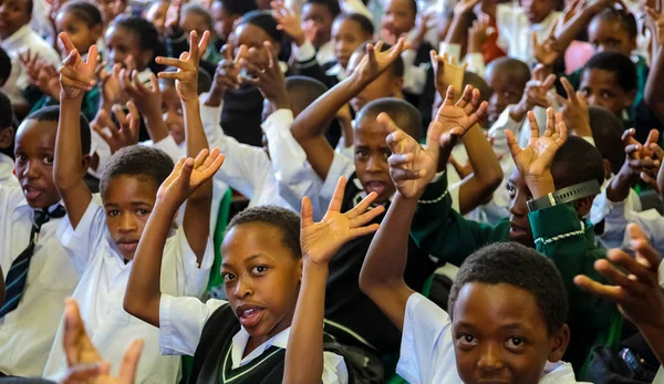 Soweto Südafrika Oktober 2011 Afrikanische Kinder Klassenzimmer Der Grundschule — Stockfoto